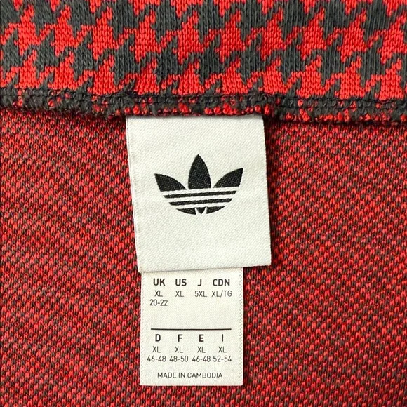 Adidas Women's Red and Black Houndstooth Pencil Skirt - Picture 5 of 6